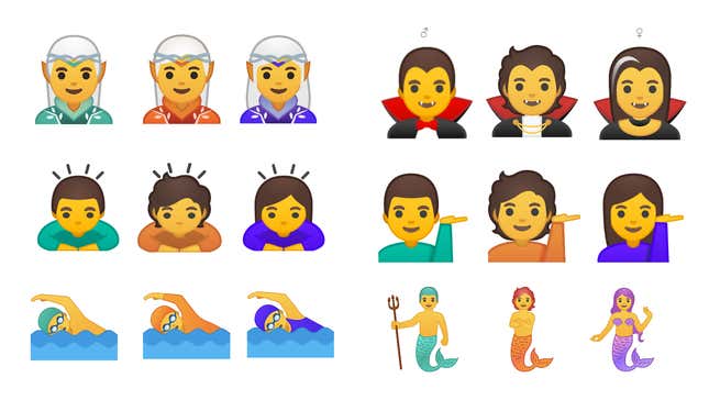 Image for article titled Google Is Releasing More Than 50 New Gender-Inclusive Emoji