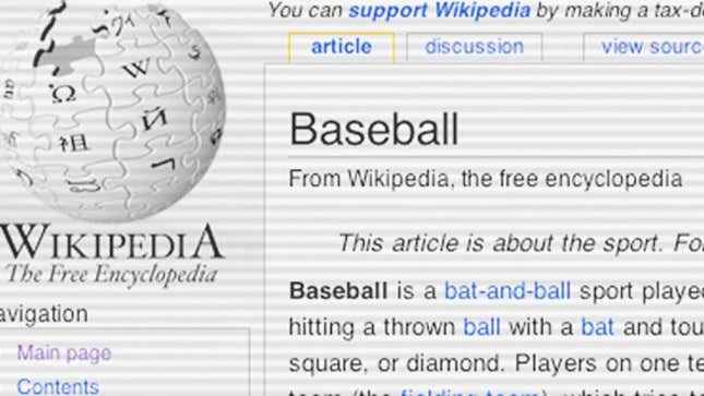Image for article titled Man Looks Up &#39;Baseball&#39; On Wikipedia