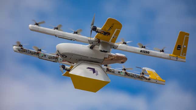 Image for article titled Google’s Drone Delivery Service Now Dropping Library Books to Kids