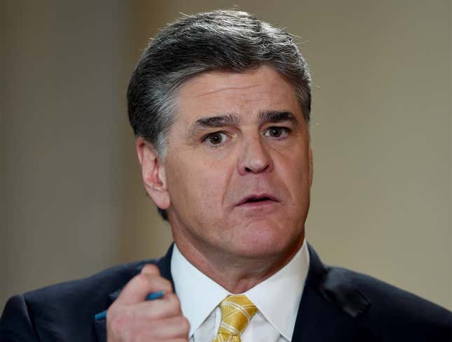 Image for article titled Sean Hannity: ‘I Will Be Dispelling Any And All Factual Claims About Me During My Show’