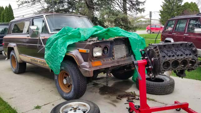 Image for article titled Should I Rebuild My 1979 Jeep Cherokee Golden Eagle&#39;s Motor Or Save Money By Buying A Fresh Motor?