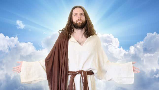Image for article titled Jesus Announces Plans To Return Once The Dow Clears 27,000