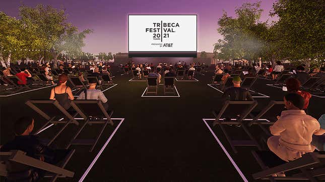 A preview of what outdoor screenings will look like at The Battery