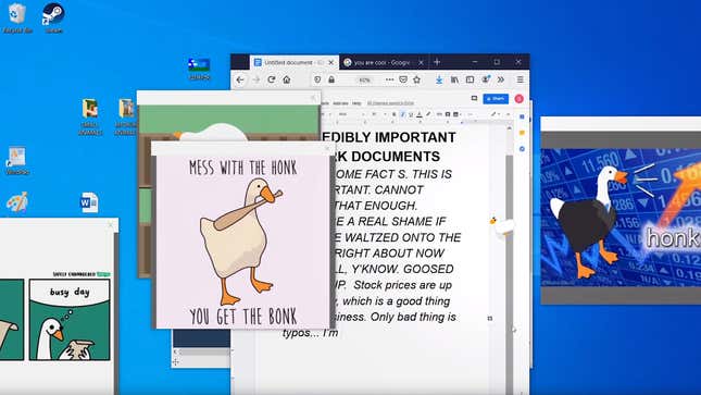 Image for article titled Install &#39;Desktop Goose&#39; to Have the Horrible Goose Mess With Your PC or Mac [Updated]