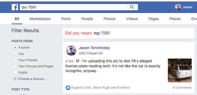 Image for article titled Google And Facebook Are Reading Your License Plates