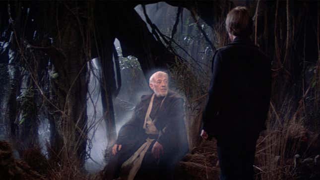 Hasta un espíritu tiene que descansar sus piernas de vez en cuando.
Imagen: Lucasfilm