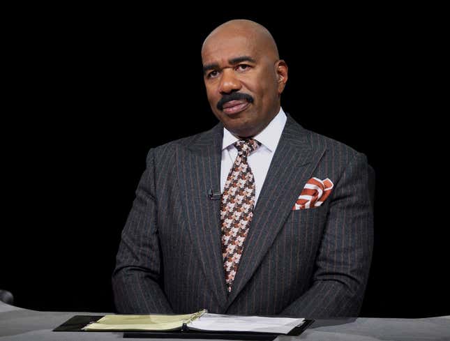 Image for article titled Debate Moderator Steve Harvey Asks Trump, Biden To Name Something Americans Find Hair Growing From As They Age