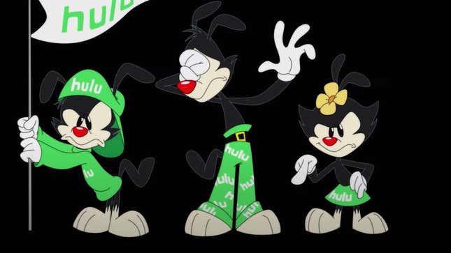 The Animaniacs “celebrate” their new streaming service overlords. 