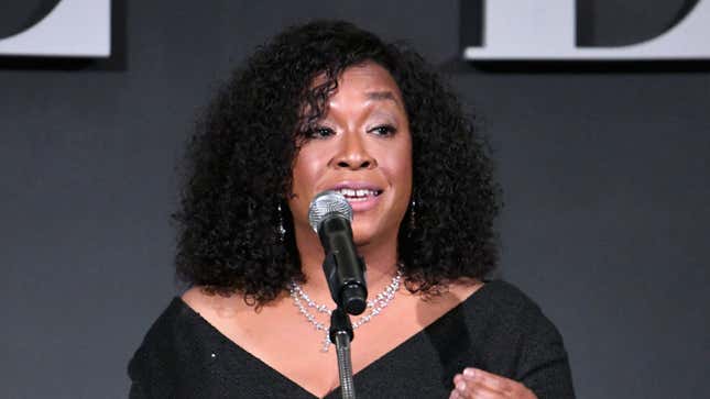 Shonda Rhimes speaks onstage during ELLE’s 25th Annual Women In Hollywood Celebration on October 15, 2018.
