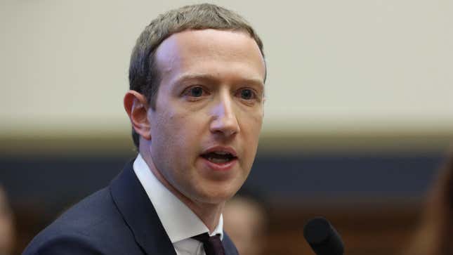  Facebook CEO Mark Zuckerberg testifies before the House Financial Services Committee on October 23, 2019, in Washington, DC about how his company will handle false and misleading information by political leaders during the 2020 campaign.