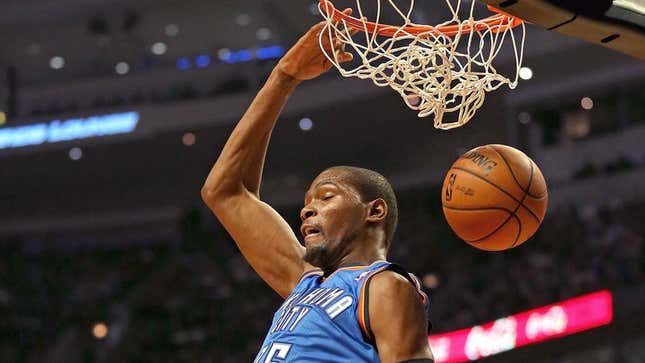 Image for article titled Kevin Durant Has Off Night With Quiet 94-For-128, 210-Point Performance