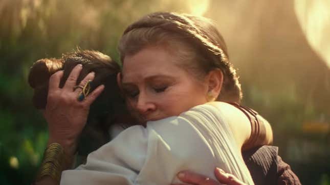 Carrie Fisher interpreta a la Princesa Leia en Star Wars: The Rise of Skywalker.