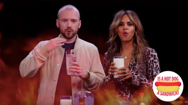 Image for article titled Hey Hot Ones&#39; Sean Evans, is a hot dog a sandwich?