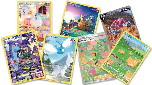 A collection of Crown Zenith Galarian Gallery cards.
