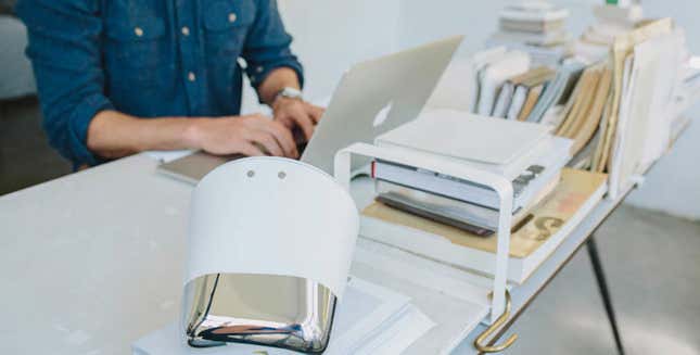 The forthcoming white model is clearly meant to blend in with your Apple devices.