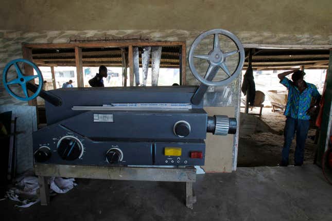Film projector coffin