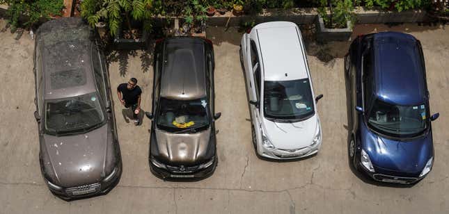 Parked.