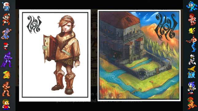 An image of the protagonist and a castle in Heroes of Hyrule.