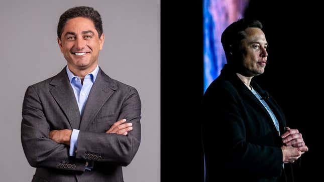 Antonio Gracias, exdirector de Tesla (izquierda) y Elon Musk