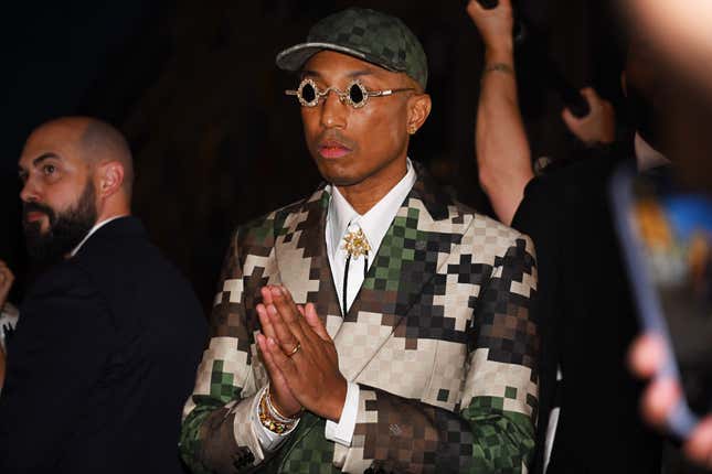 Image for article titled Black Hollywood Popped Out For Pharrell&#39;s Debut LV Fashion Show