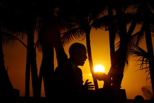 Barack Obama in hawaii