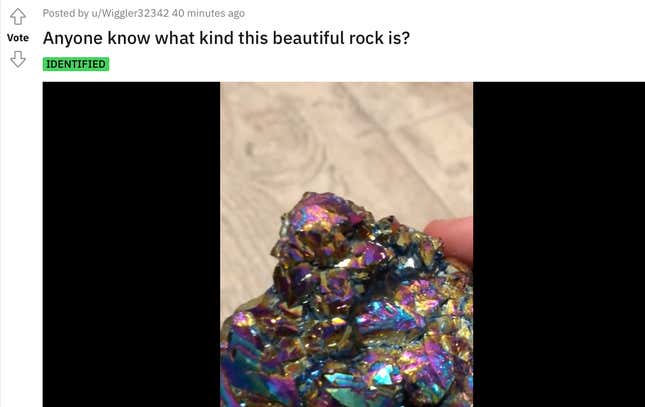 multicolored shiny rock