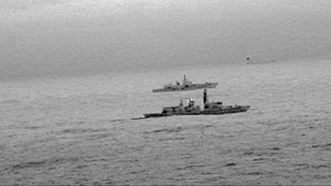 Royal Navy frigate HMS St Albans escorted a Russian warship through the North Sea and areas of UK interest on Christmas Day.