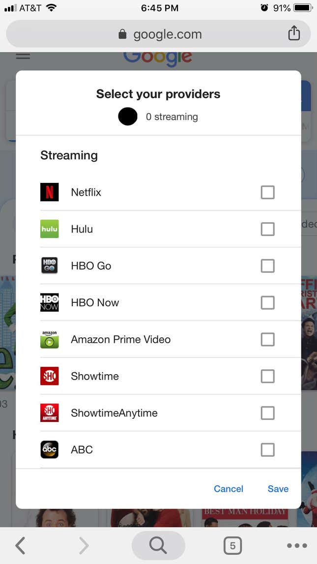 Image for article titled Google is testing ways to make it easier to find where TV shows and movies are streaming