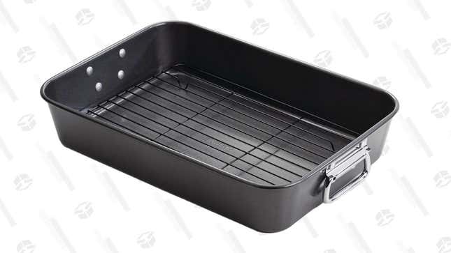 T-Fal Nonstick 10&quot; x 15&quot; Roaster With Rack | $10 | Macy’s
