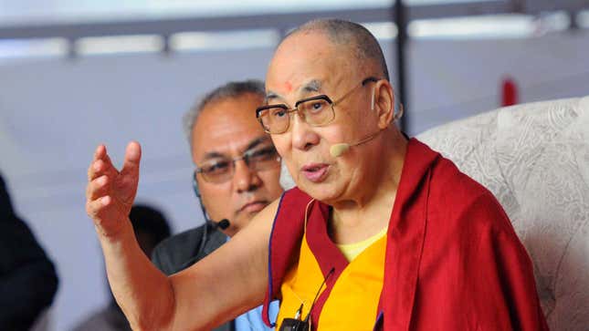 Image for article titled Dalai Lama Announces Before Reincarnating His Spirit Will Probably Fly To Moon And Hang Out For A Bit