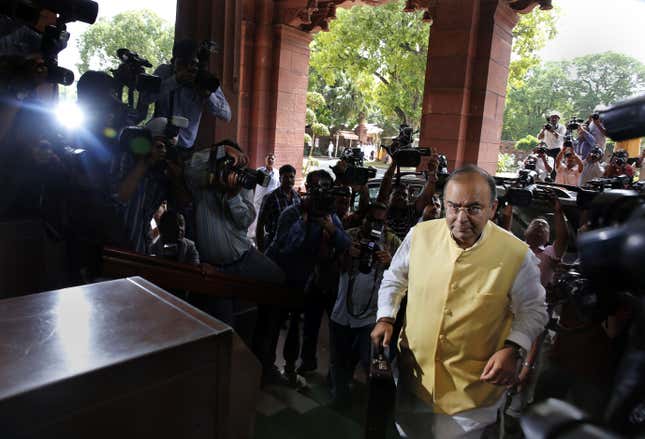 Arun Jaitley presented the 2014-15 union budget.