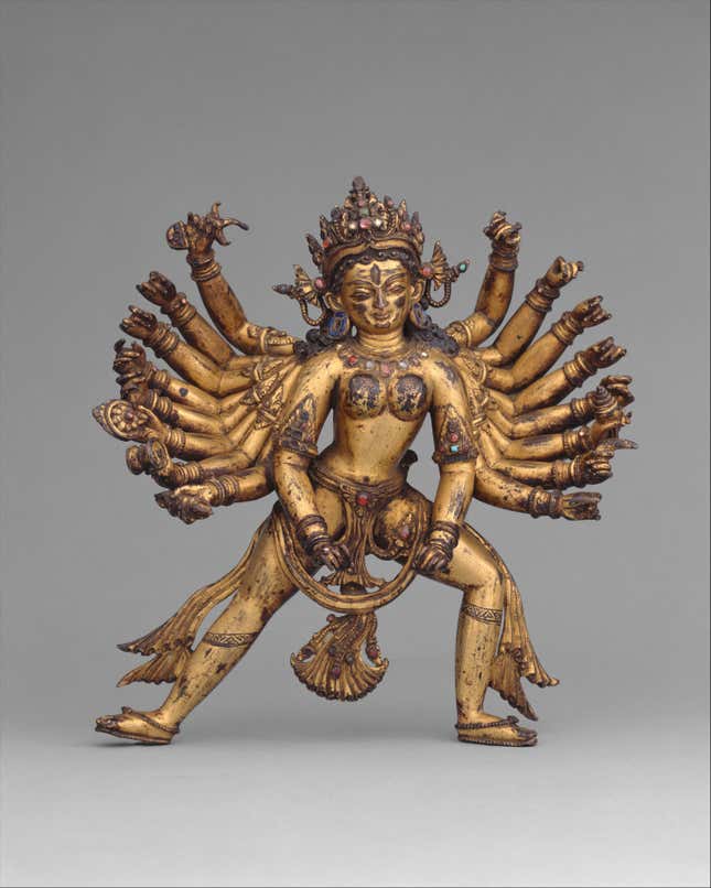 The Goddess Durga as Slayer of the Buffalo-Demon Mahisha(Mahishasuramardini); Nepal; 15th century