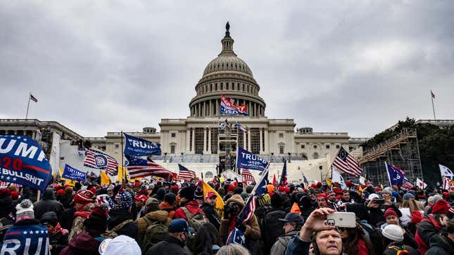 Trump supporters storm the U.S. Capitol on Jan. 6, 2022.