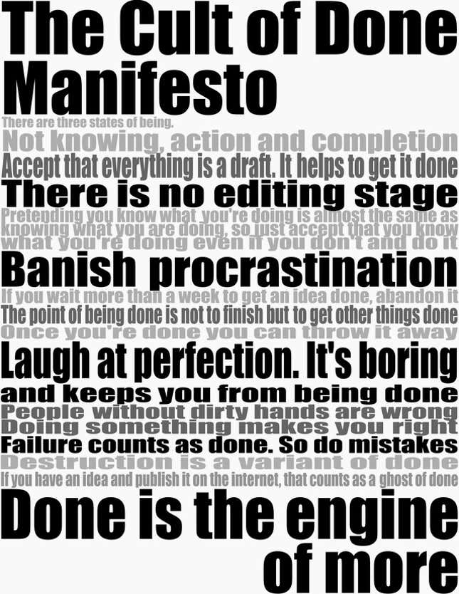 cult of done poster