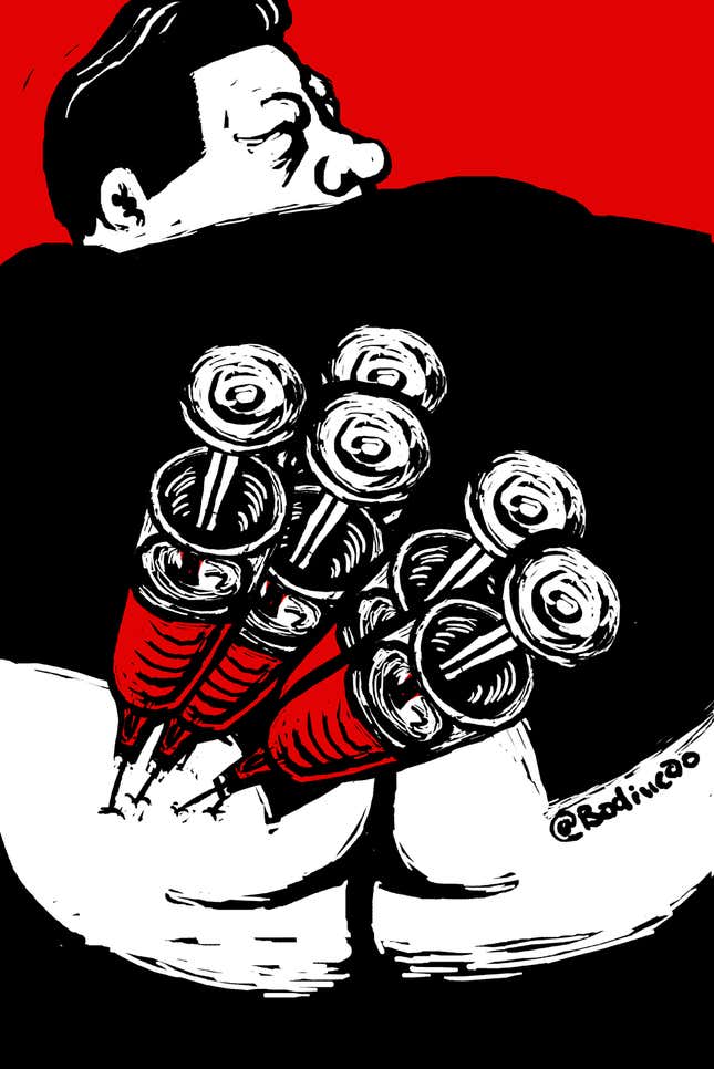 Image for article titled A Chinese dissident cartoonist’s guide to Xi Jinping’s “winning” year in 2016