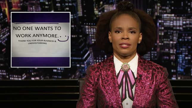 Amber Ruffin Works Overtime Explaining How The So-called Labor Crisis ...