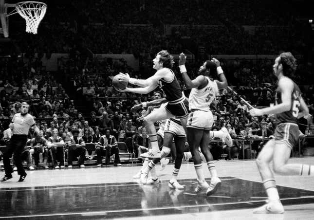 Knicks vs. Jazz in the 1970s.