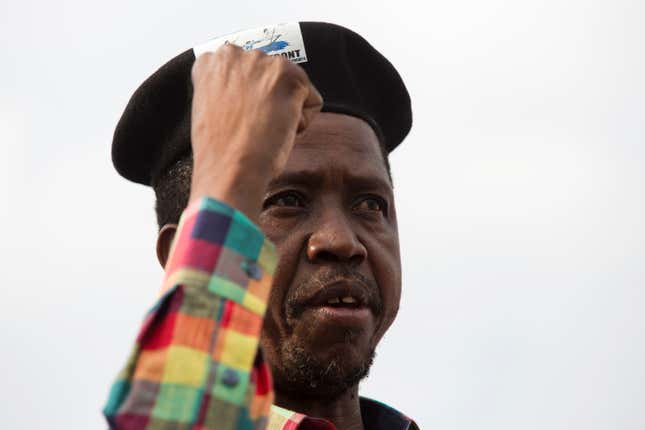 Zambia’s president Edgar Lungu campaigning in 2015.
