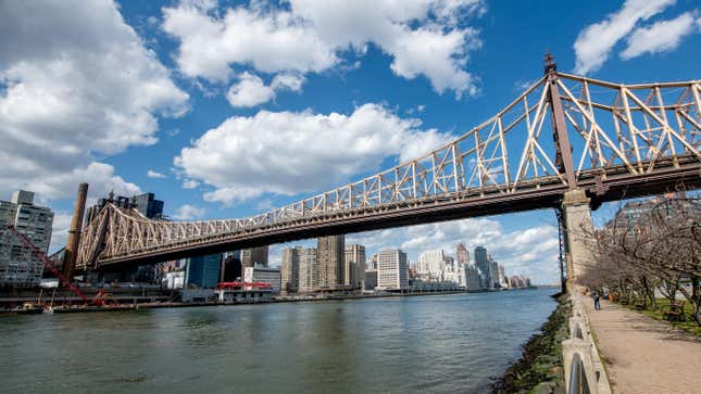 The Queensboro Bridge spanning the East River in New York City.