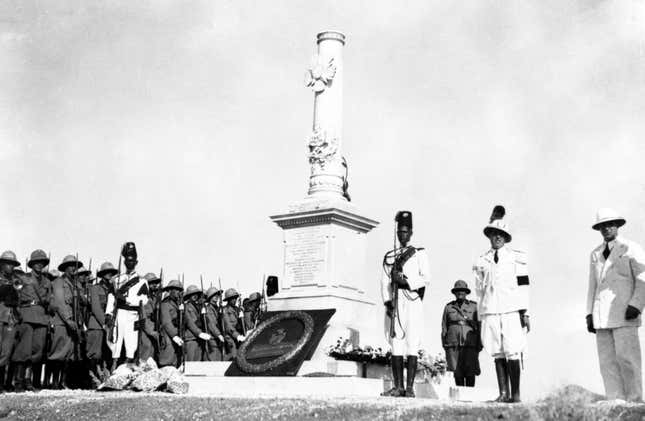 The memorial of the Battle of Adwa in 1935