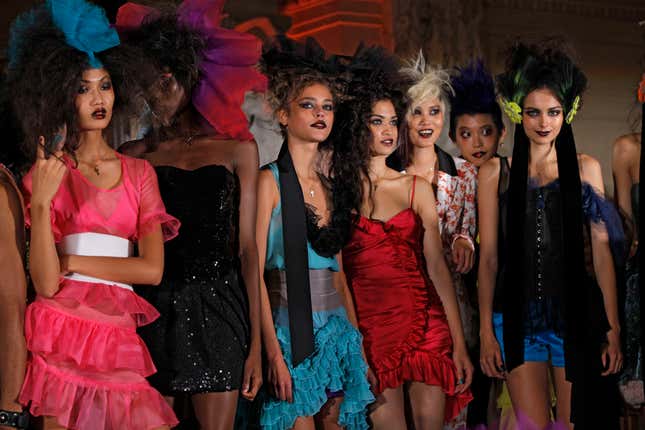 The Betsey Johnson Spring 2010 Fashion Week show at The Plaza Hotel in 2009 in New York City.