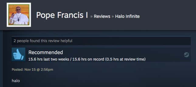 Image for article titled Halo Infinite’s Multiplayer, As Told By Steam Reviews