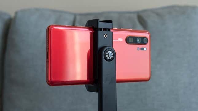 The medium-sized version of the PodZilla includes a surprisingly decent adjustable smartphone mount that holds a device very securely.