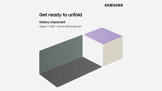 Image for article titled Samsung Will Show Off Its New Foldables at Unpacked Event Aug. 11