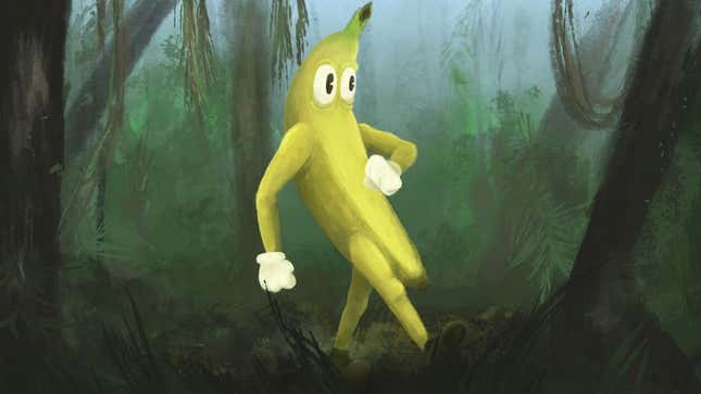 Image for article titled Anthropomorphologists Find Earliest Known Evidence Of Banana Walking Upright