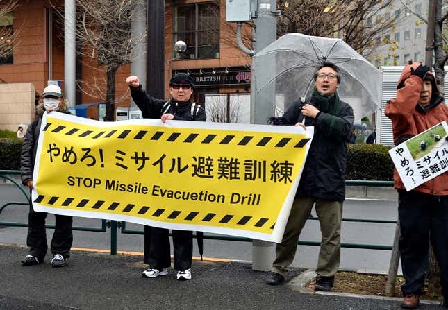 Protesters against the drill.