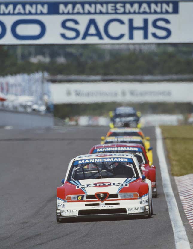 A shot of Alessandro Nannini’s #6 155 V6 TI ITC car from the 1996 Estoril weekend, an event Nannini won both races of.