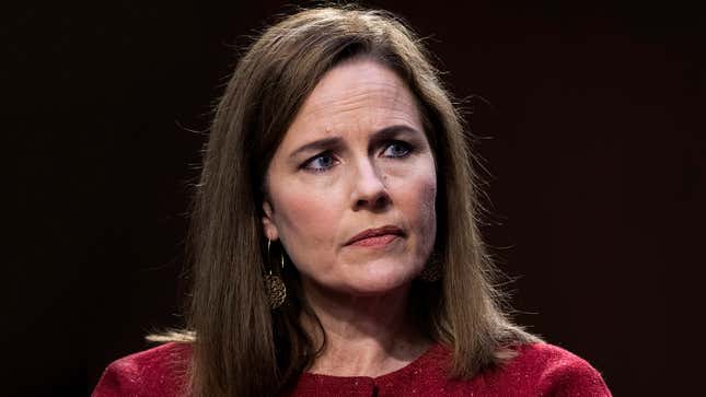 Image for article titled Amy Coney Barrett Pissed She’s Been Doing Whatever Conservative Donors Want For 30 Bucks