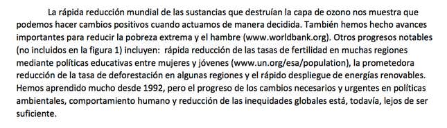 Spanish climate change warning.