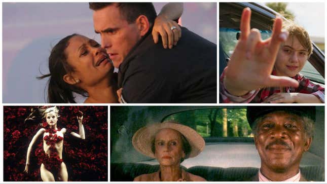 Clockwise from Upper Left: Crash (Lionsgate), CODA (Apple TV+), American Beauty (MoviePix/Getty Images), Driving Miss Daisy (Screenshot: Warner Bros./YouTube)